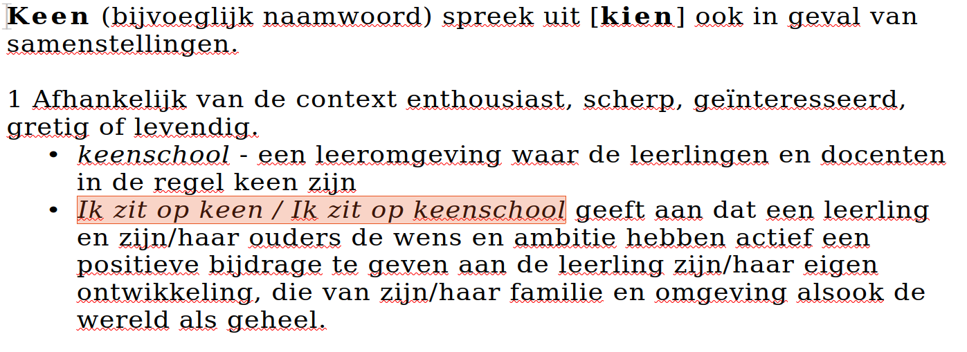 keen_definitie_woordenboek